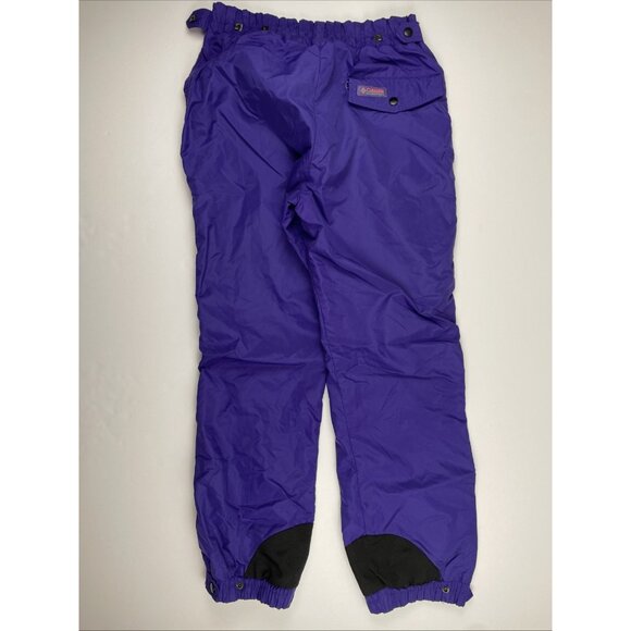 Columbia Snow Rain Pants Women’s 8 Nylon Elastic Waist/Ankle Purple Vintage - Picture 3 of 10